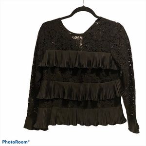 JCrew Black Lace Top